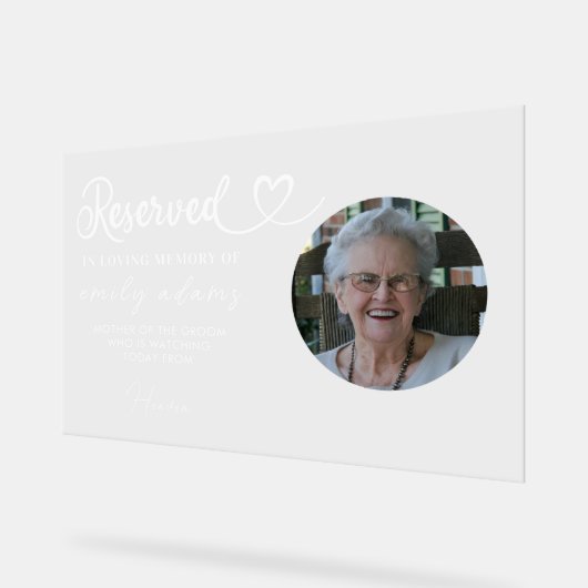 パーソナライズされた指定席記念結婚の写真 アクリルサイン (傾斜)