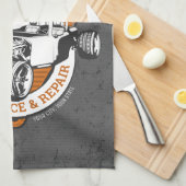 パーソナライズされた改造車庫 キッチンタオル (四つ折り)