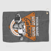 パーソナライズされた改造車庫 ゴルフタオル (横)