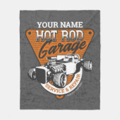 パーソナライズされた改造車庫 フリースブランケット (正面)