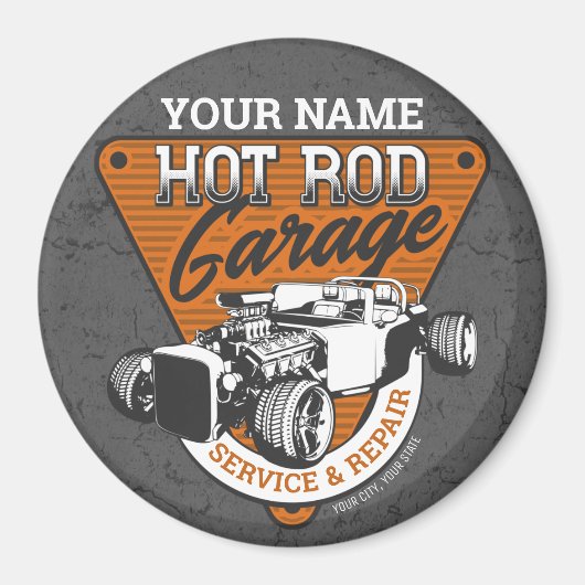 パーソナライズされた改造車庫 マグネット (正面)