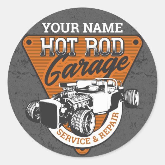 パーソナライズされた改造車庫 ラウンドシール (正面)