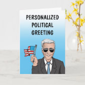 パーソナライズされた政治的グリーティング カード (黄色い花)
