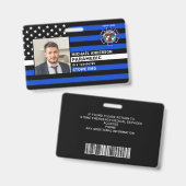 パーソナライズされた救急医療隊員EMS EMTロゴ写真IDカード バッジ (正面&裏面)