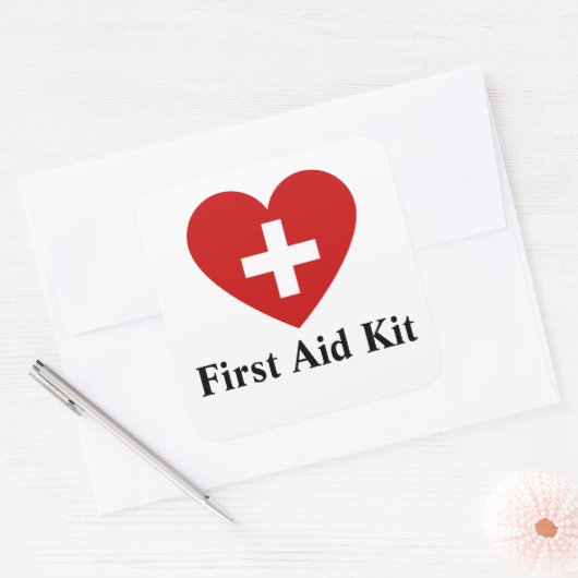 パーソナライズされた救急箱スクエア スクエアシール (封筒)
