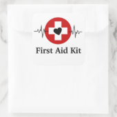 パーソナライズされた救急箱 スクエアシール (バッグ)