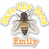 パーソナライズされた救蜂 シール (正面)