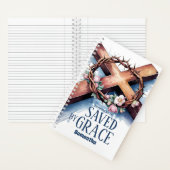 パーソナライズされた救Grace Christian Journal ノートブック (内側)