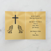 パーソナライズされた教会または牧師の記念日カード カード (内部)