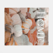 パーソナライズされた数々のかぼちゃ畑 フリースブランケット (正面(横))