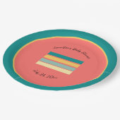 パーソナライズされた数々のカラーでビーチーを獲得 ペーパープレート (アングル)