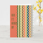 パーソナライズされた数々の波千鳥模様 カード (黄色い花)