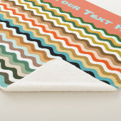 パーソナライズされた数々の波千鳥模様 シェルパブランケット (3/4)