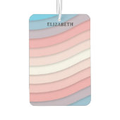 パーソナライズされた数々の波 カーエアーフレッシュナー (裏面)