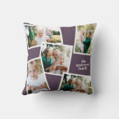 パーソナライズされた数々の紫色エレガントモダン クッション (裏面)