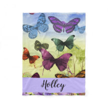 パーソナライズされた数々の色の蝶の水色