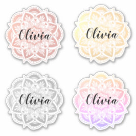 パーソナライズされた数々の色名前をカスタムする シール