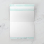 パーソナライズされた文具シンプルのモダン水色 ノートカード (内部)