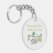 パーソナライズされた文字おもしろいぶら下がったズスロッス キーホルダー (正面左)