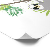 パーソナライズされた文字おもしろいぶら下がったズスロッス ポスター (角)