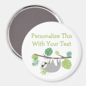 パーソナライズされた文字おもしろいぶら下がったズスロッス マグネット (正面/裏面)