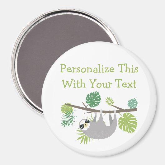 パーソナライズされた文字おもしろいぶら下がったズスロッス マグネット (正面/裏面)