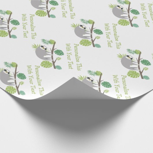 パーソナライズされた文字おもしろいぶら下がったズスロッス ラッピングペーパー (角)