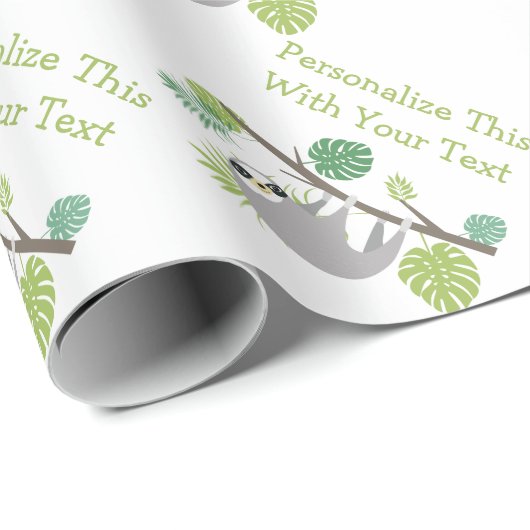 パーソナライズされた文字おもしろいぶら下がったズスロッス ラッピングペーパー (ロールコーナー)