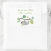 パーソナライズされた文字おもしろいぶら下がったズスロッス 長方形シール (バッグ)