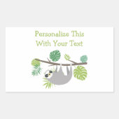 パーソナライズされた文字おもしろいぶら下がったズスロッス 長方形シール (正面)