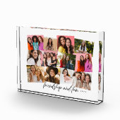 パーソナライズされた文字おもしろいメモリのコラージュ フォトブロック (右)