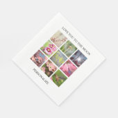 パーソナライズされた文字と写真のコラージュ スタンダードランチョンナプキン (角)