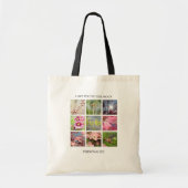 パーソナライズされた文字と写真のコラージュ トートバッグ (正面)