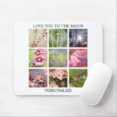 パーソナライズされた文字と写真のコラージュ マウスパッド (マウス)