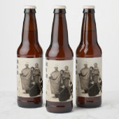 パーソナライズされた文字と写真 ビールラベル (ボトル)