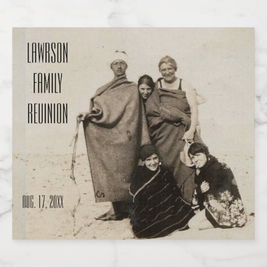 パーソナライズされた文字と写真 ビールラベル (シングルラベル)