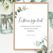 パーソナライズされた文字の緑カスタム色の看板 ポスター