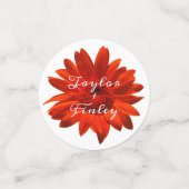 パーソナライズされた文字はっきりしたガーリーのヒッピーカッコいい花 コンフェッティ (スモール正面)