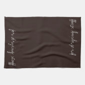 パーソナライズされた文字オン・ダークチョコレート キッチンタオル (横)