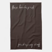 パーソナライズされた文字オン・ダークチョコレート キッチンタオル (縦)