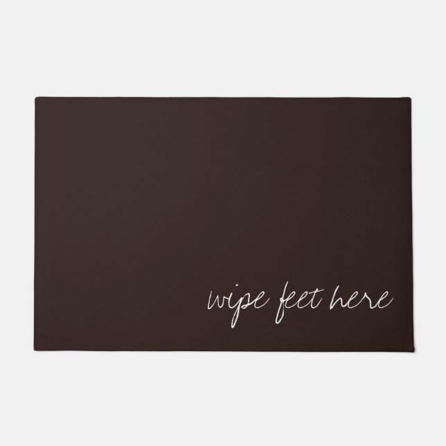 パーソナライズされた文字オン・ダークチョコレート ドアマット (正面)