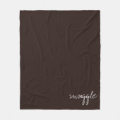 パーソナライズされた文字オン・ダークチョコレート フリースブランケット (正面)