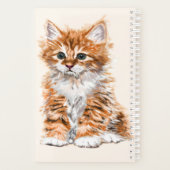 パーソナライズされた文字カスタムプランナーかわいいベビー猫 プランナー手帳 (裏面)