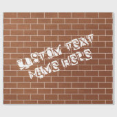 パーソナライズされた文字カスタムレンガ壁掛け紙 ラッピングペーパー (フラット)