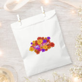 パーソナライズされた文字カラフルのガーリーヒッピー フェイバーバッグ (クリップ留めされた状態)