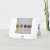 パーソナライズされた文字カラフルオーナメント シーズンカード (裏面)