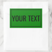 パーソナライズされた文字シール 長方形シール (バッグ)