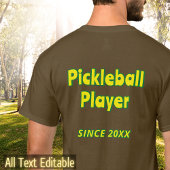 パーソナライズされた文字ピックボールまたは自分の文字の追加 Tシャツ