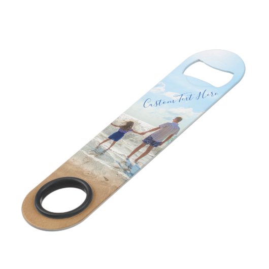 パーソナライズされた文字付きカスタムバー鍵 スピード栓抜き (裏面アングル)