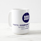 パーソナライズされた文字又はデザイン コーヒーマグカップ (正面左)